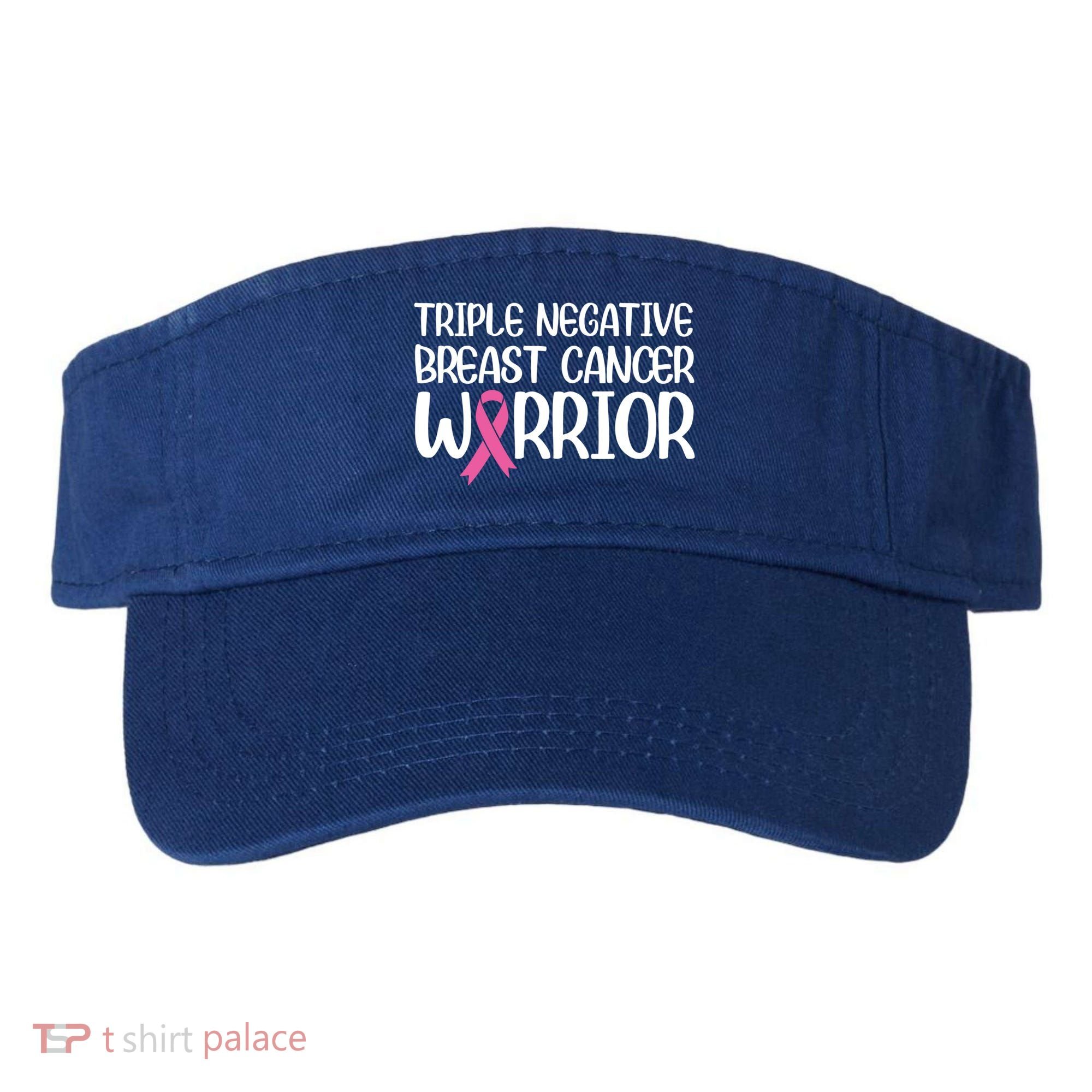 Triple Negative Breast Cancer Awareness Warrior Pink Rainbow Meaningful Gift Visor