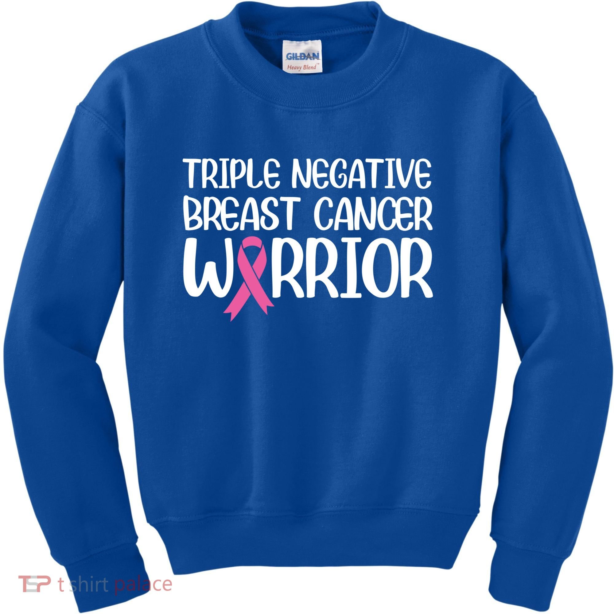 Triple Negative Breast Cancer Awareness Warrior Pink Rainbow Meaningful Gift Kids Sweatshirt