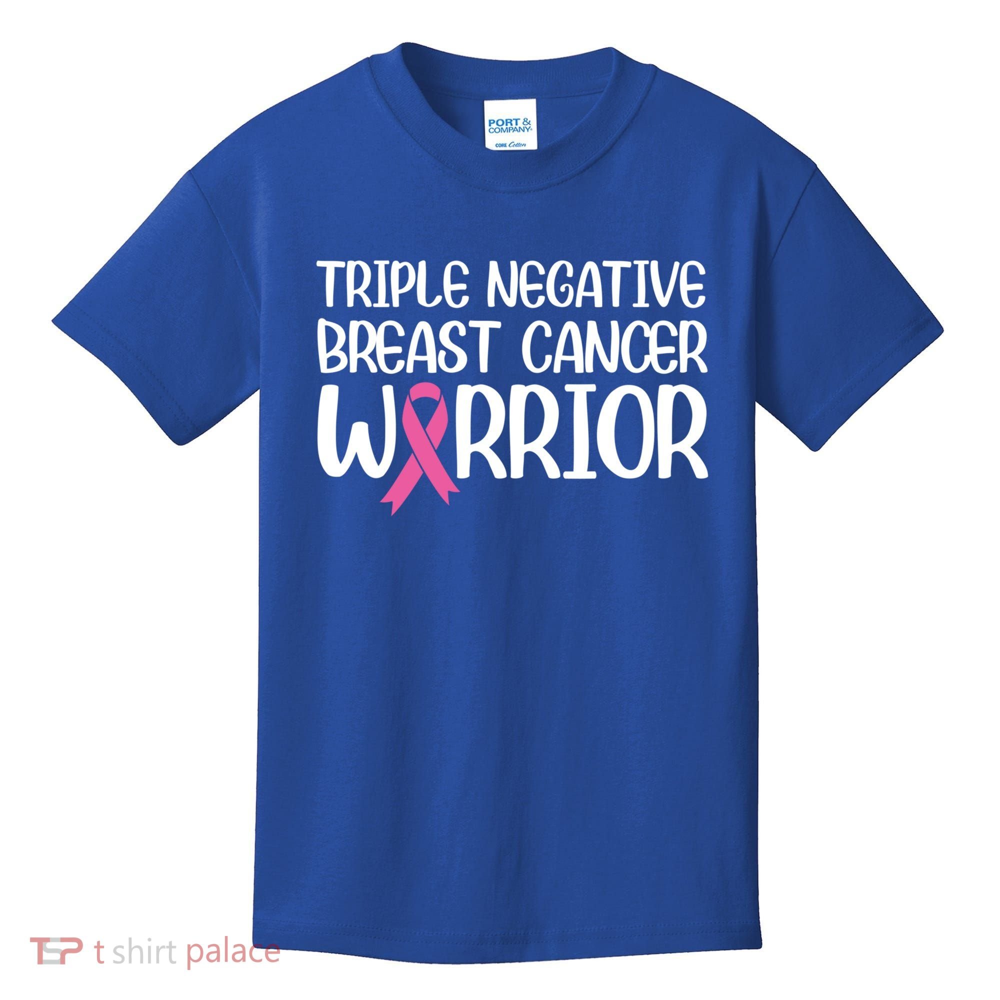 Triple Negative Breast Cancer Awareness Warrior Pink Rainbow Meaningful Gift Kids T-Shirt