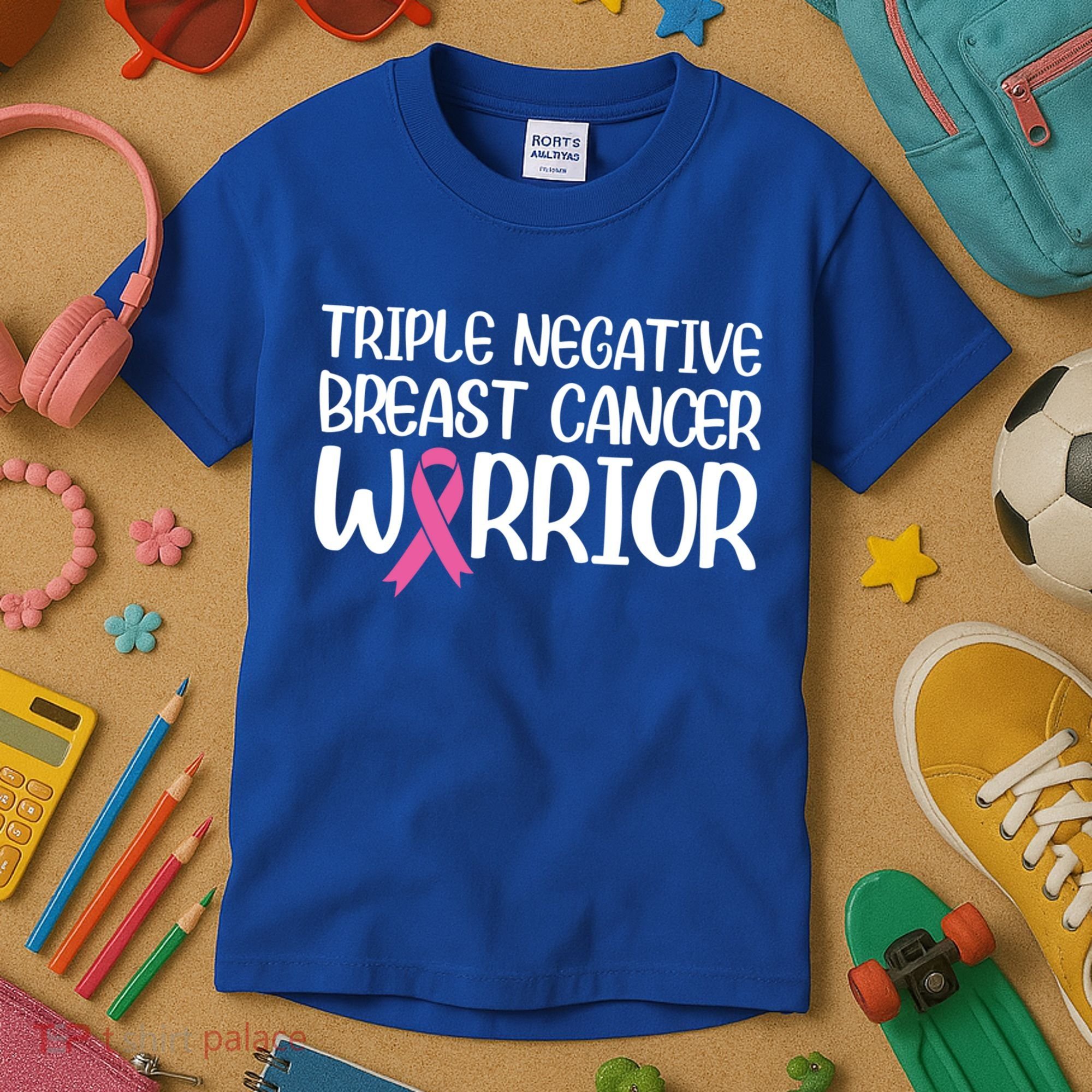 Triple Negative Breast Cancer Awareness Warrior Pink Rainbow Meaningful Gift Kids T-Shirt
