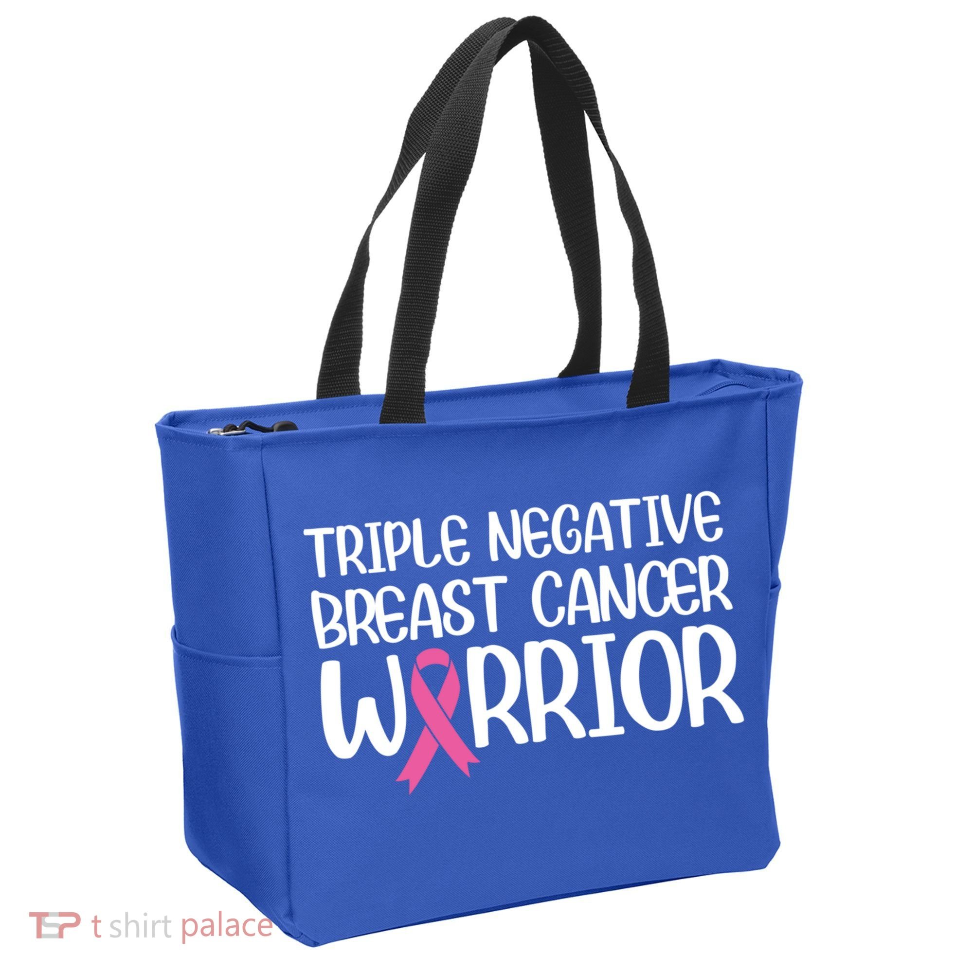 Triple Negative Breast Cancer Awareness Warrior Pink Rainbow Meaningful Gift Tote Bag