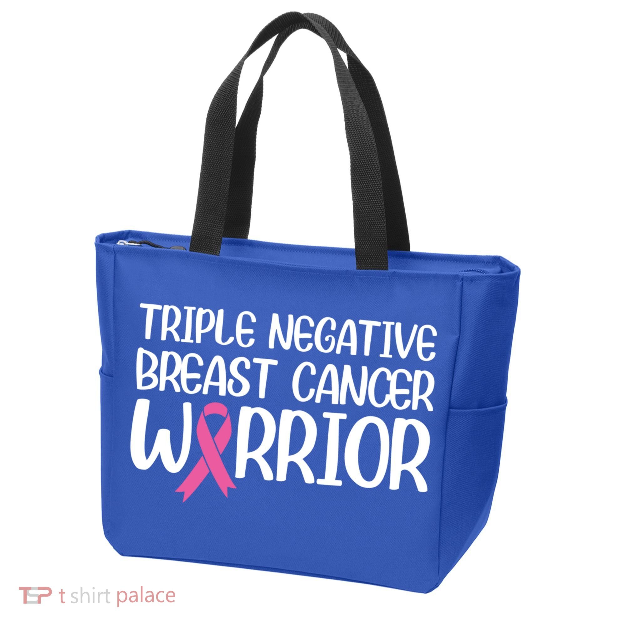 Triple Negative Breast Cancer Awareness Warrior Pink Rainbow Meaningful Gift Tote Bag