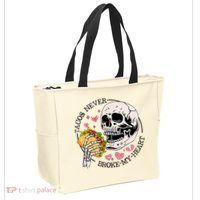 Tacos Never Broke My Heart Valentines Day Skull Tacos Lover Tote Bag thumb 2
