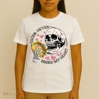 Tacos Never Broke My Heart Valentines Day Skull Tacos Lover T-Shirt thumb 4