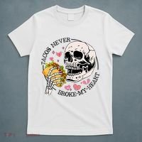 Tacos Never Broke My Heart Valentines Day Skull Tacos Lover T-Shirt thumb 5