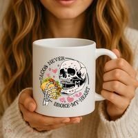 Tacos Never Broke My Heart Valentines Day Skull Tacos Lover Coffee Mug thumb 3