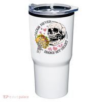 Tacos Never Broke My Heart Valentines Day Skull Tacos Lover Tumbler thumb 0