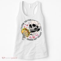 Tacos Never Broke My Heart Valentines Day Skull Tacos Lover Women's Tank Top thumb 0