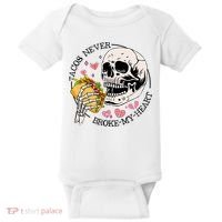 Tacos Never Broke My Heart Valentines Day Skull Tacos Lover Baby Bodysuit thumb 0