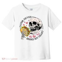 Tacos Never Broke My Heart Valentines Day Skull Tacos Lover Toddler T-Shirt thumb 0