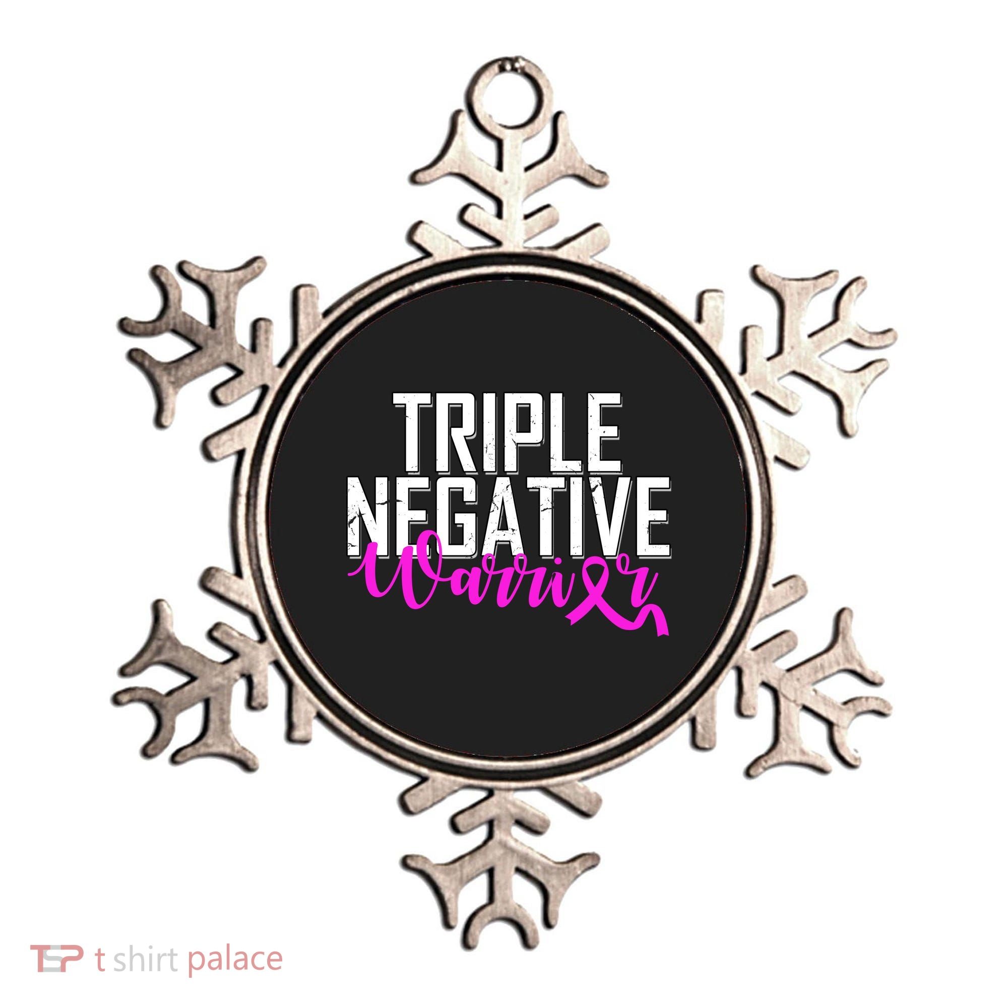 Triple Negative Breast Cancer Warrior Ornament