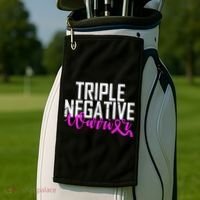 Triple Negative Breast Cancer Warrior Golf Towel thumb 2