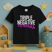 Triple Negative Breast Cancer Warrior Toddler T-Shirt thumb 3