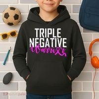 Triple Negative Breast Cancer Warrior Kids Hoodie thumb 2