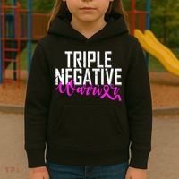 Triple Negative Breast Cancer Warrior Kids Hoodie thumb 3