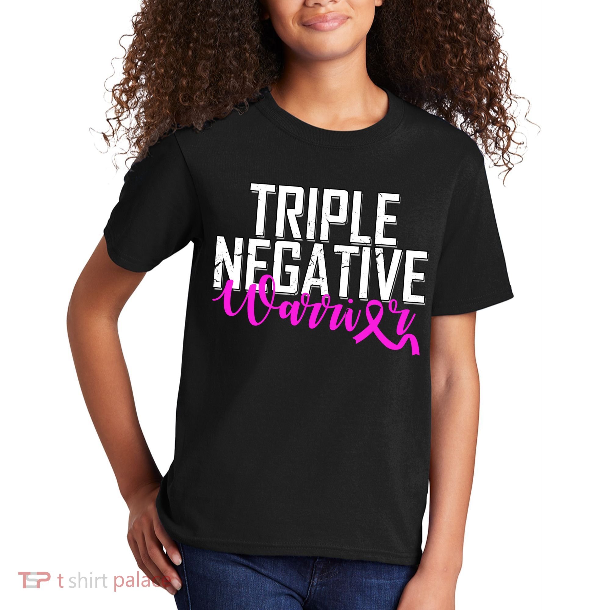 Triple Negative Breast Cancer Warrior Kids T-Shirt