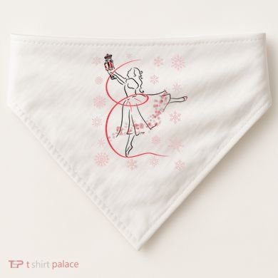 The Nutcracker Ballet And Clara Christmas Holiday Dance USA-Made Doggie Bandana