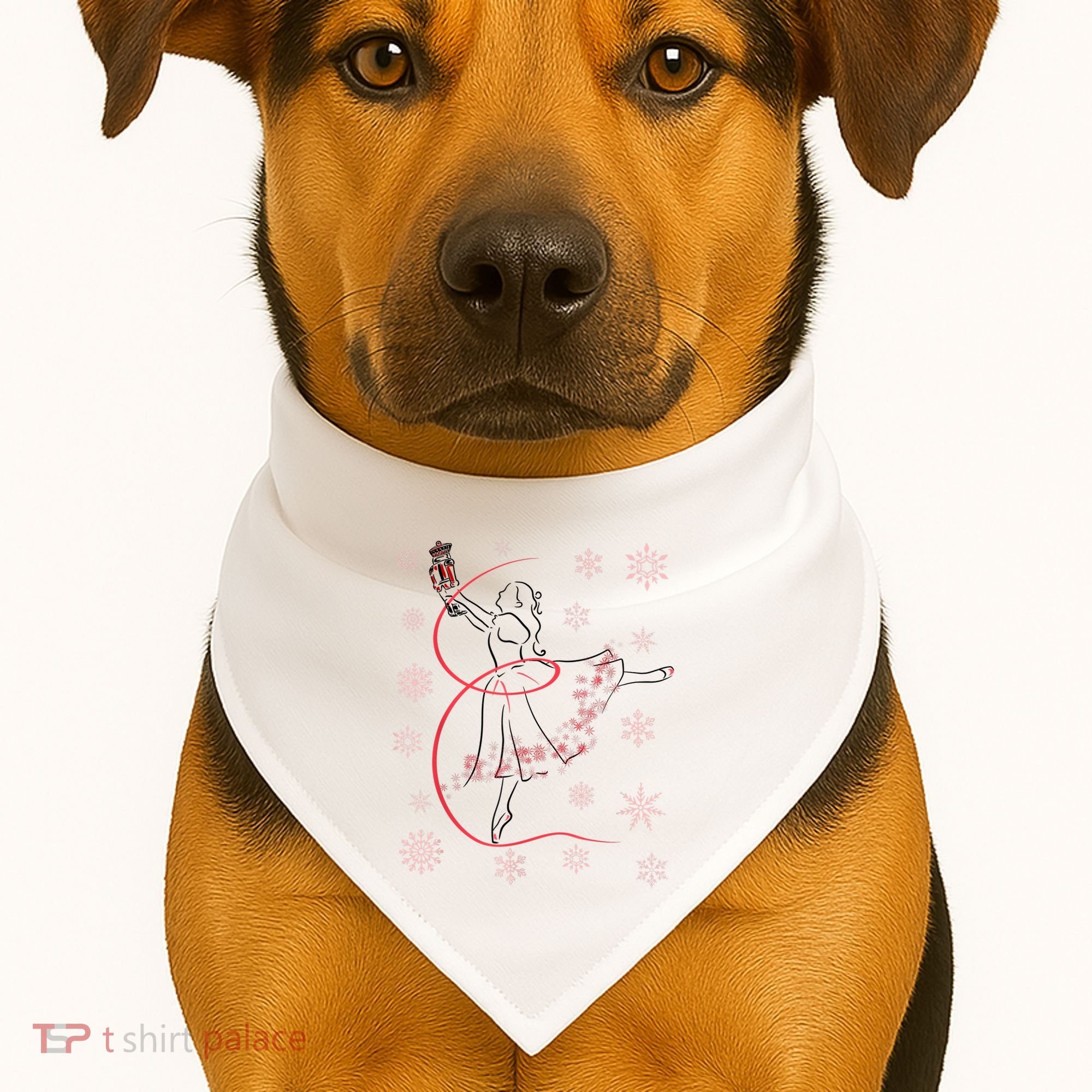 The Nutcracker Ballet And Clara Christmas Holiday Dance USA-Made Doggie Bandana
