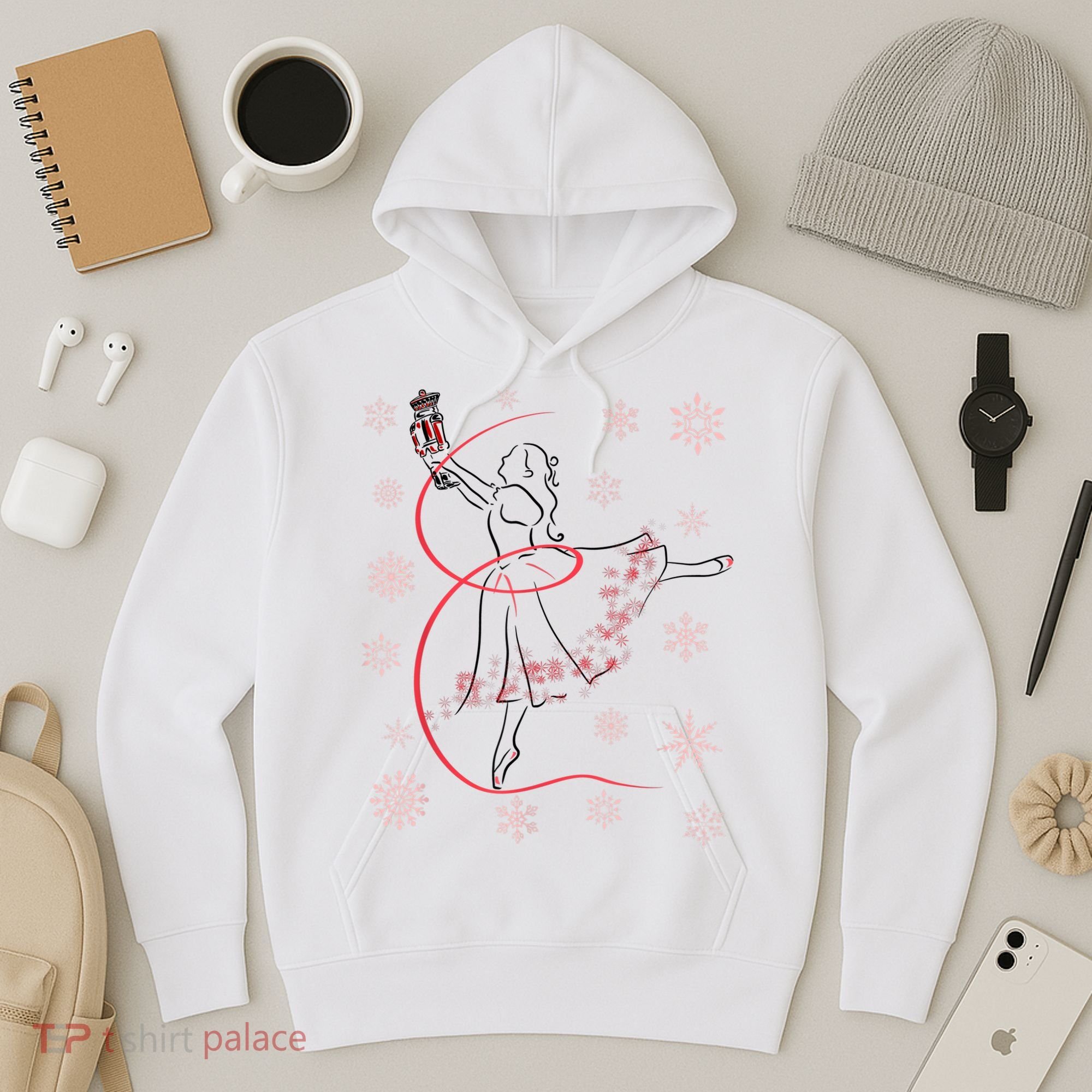 The Nutcracker Ballet And Clara Christmas Holiday Dance Hoodie