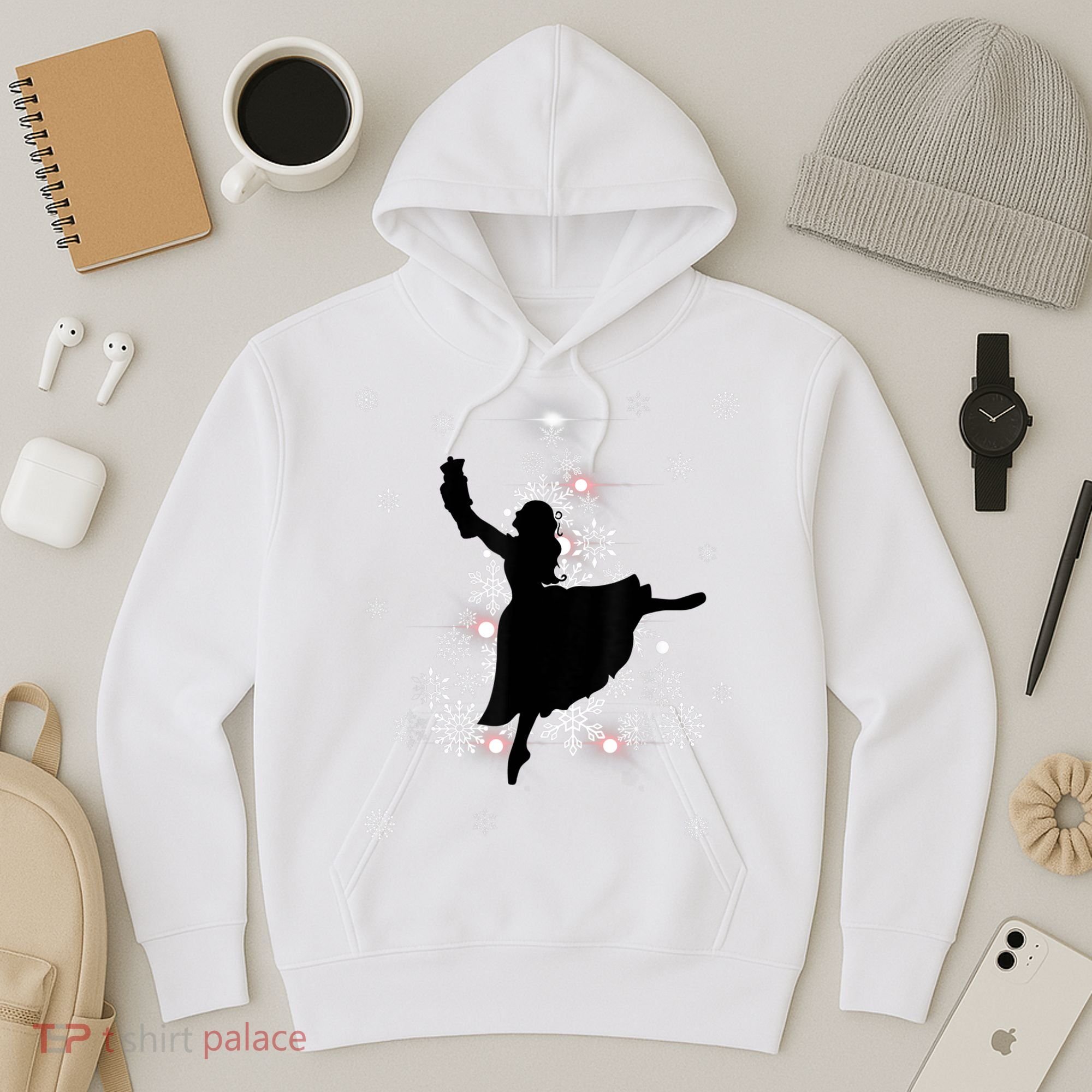 The Nutcracker Ballet, Clara, Tree Christmas Holiday Dance Hoodie