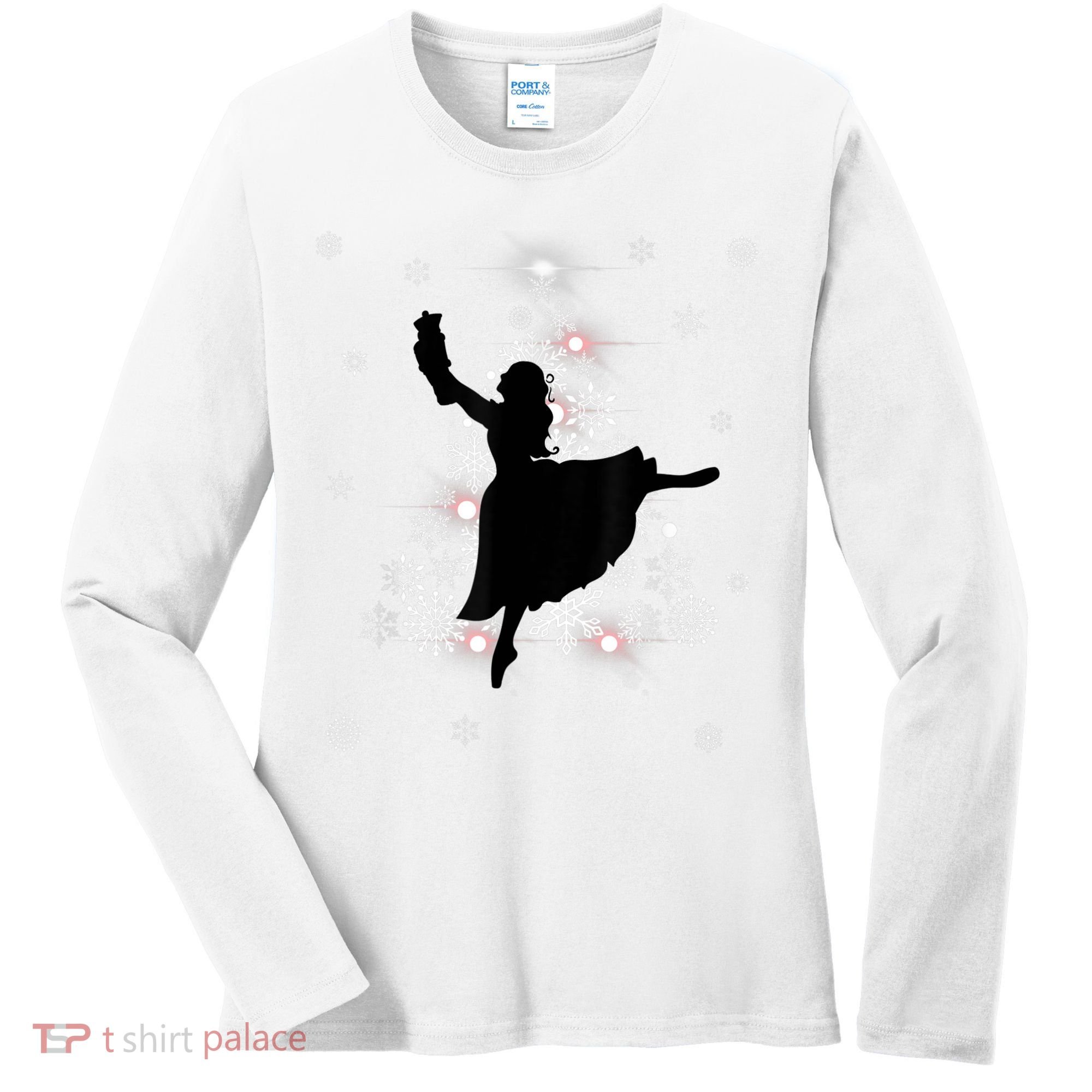The Nutcracker Ballet, Clara, Tree Christmas Holiday Dance Women's Long Sleeve Shirt