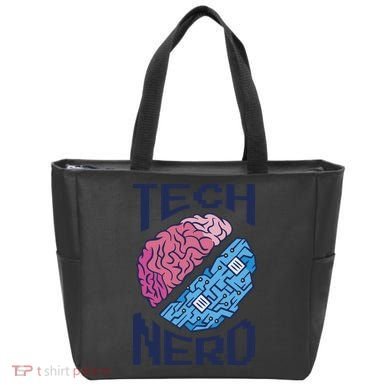 Tech Nerd Brain Tote Bag