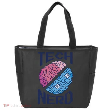 Tech Nerd Brain Tote Bag