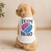 Tech Nerd Brain Doggie Tank thumb 2