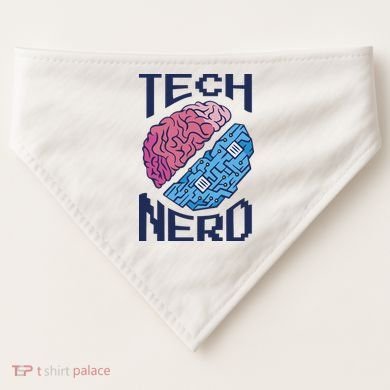 Tech Nerd Brain USA-Made Doggie Bandana