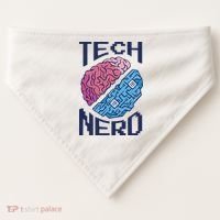 Tech Nerd Brain USA-Made Doggie Bandana thumb 0