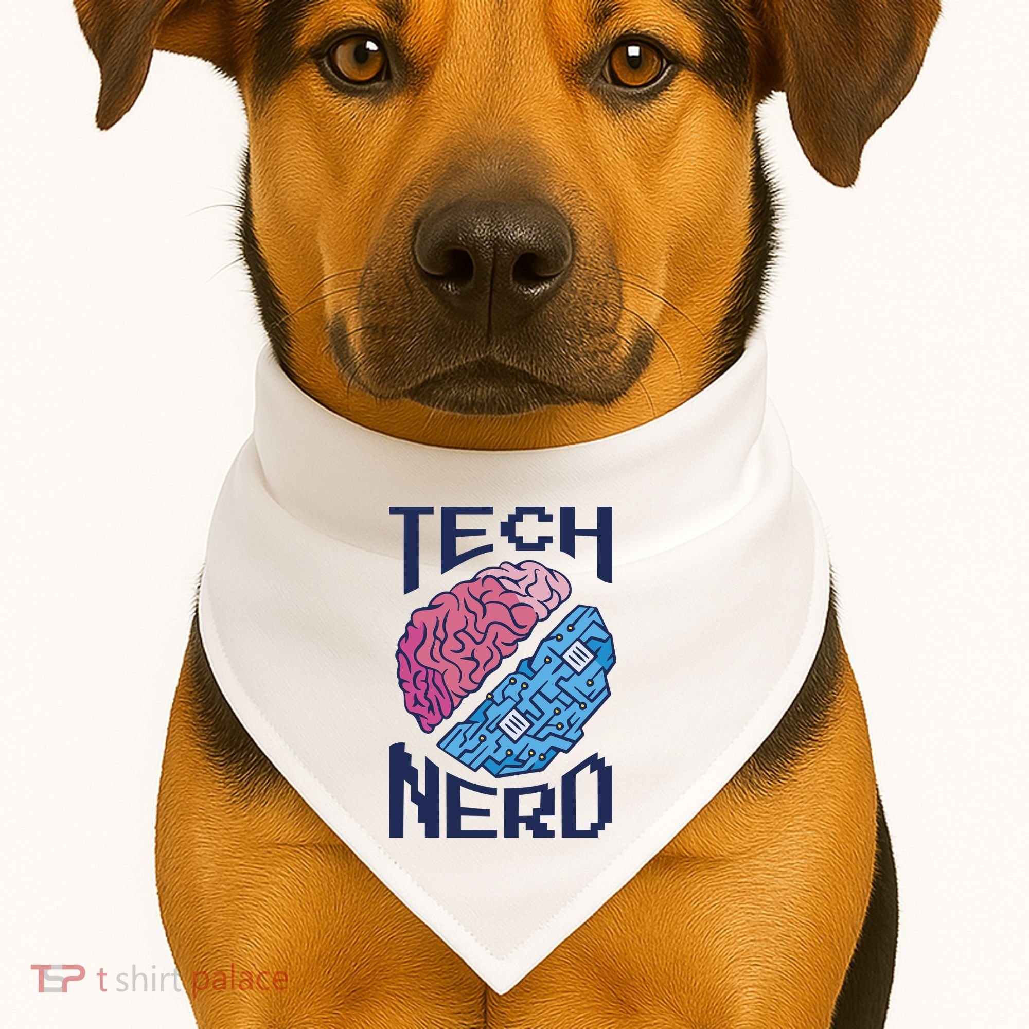 Tech Nerd Brain USA-Made Doggie Bandana