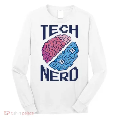 Tech Nerd Brain Long Sleeve Shirt
