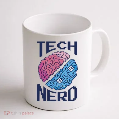 Tech Nerd Brain Coffee Mug back