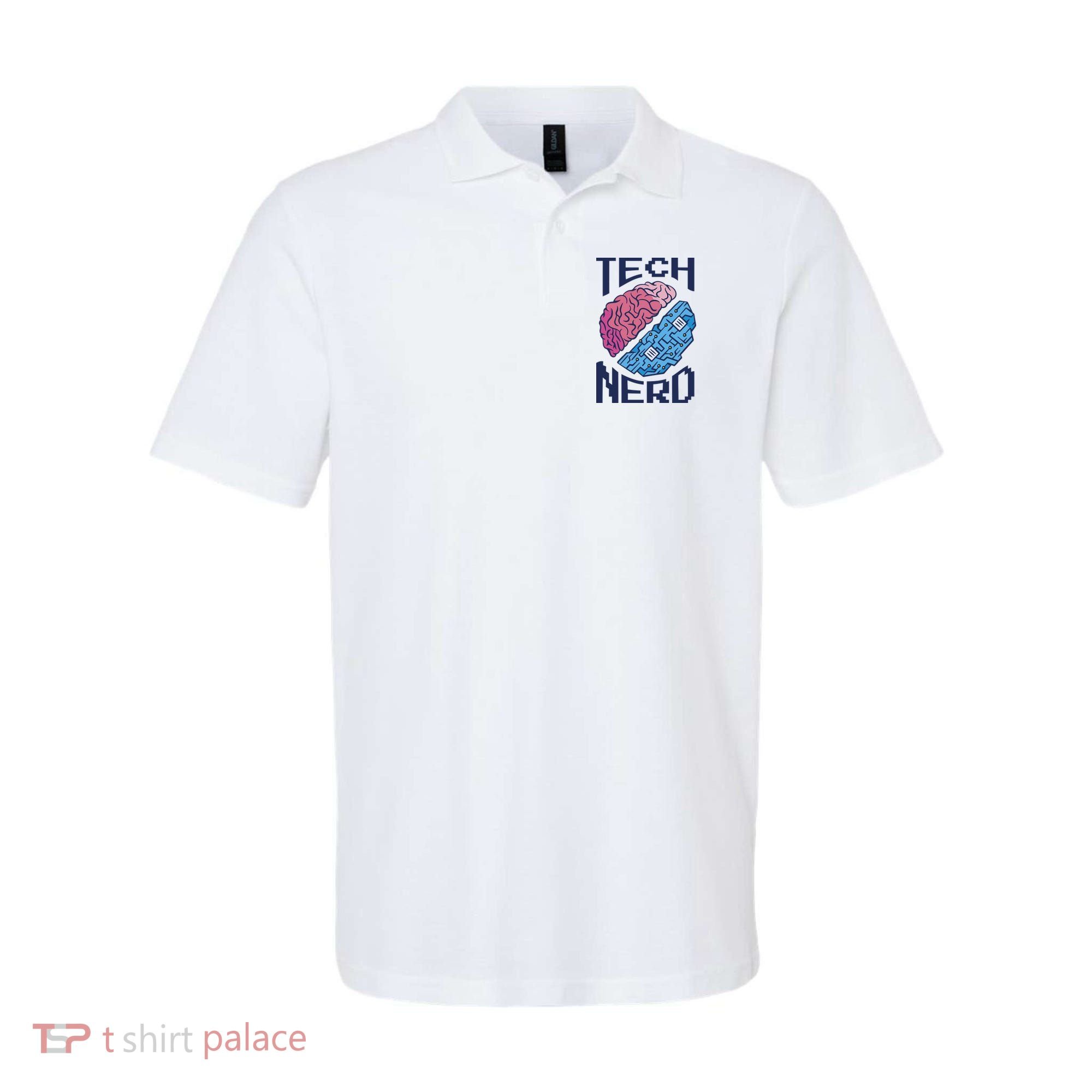 Tech Nerd Brain Polo