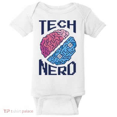 Tech Nerd Brain Baby Bodysuit