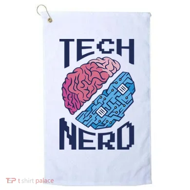 Tech Nerd Brain Golf Towel