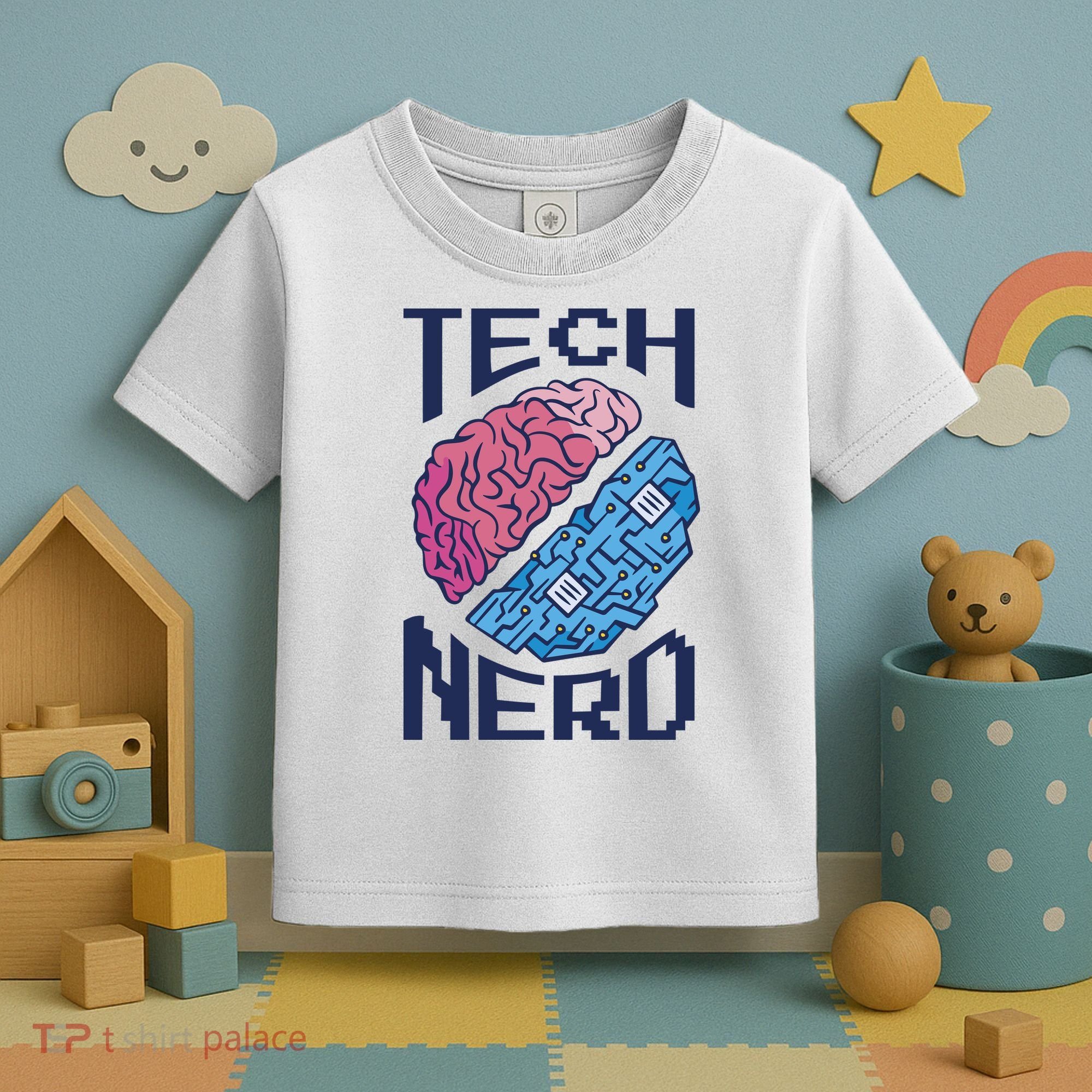 Tech Nerd Brain Toddler T-Shirt