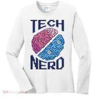 Tech Nerd Brain Women's Long Sleeve Shirt thumb 0