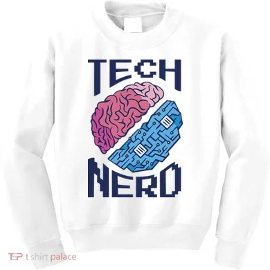 Tech Nerd Brain Kids Sweatshirt