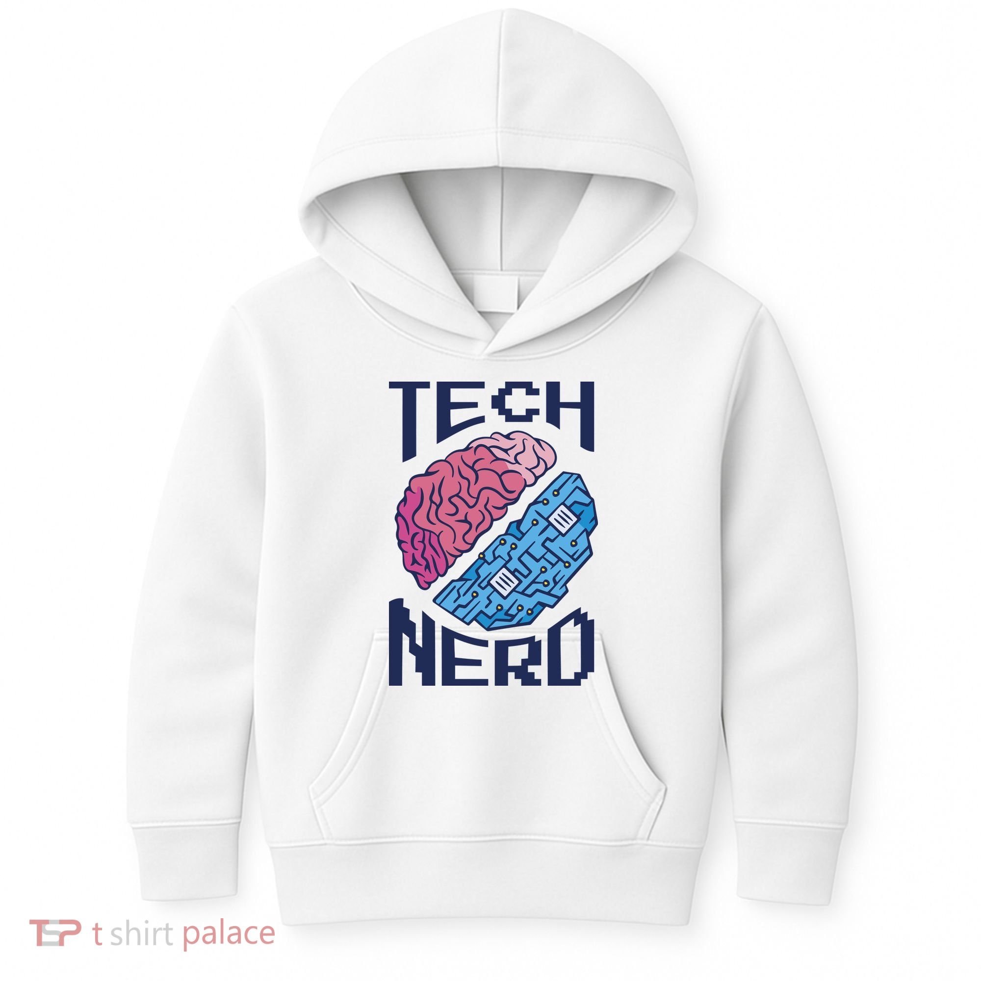Tech Nerd Brain Kids Hoodie