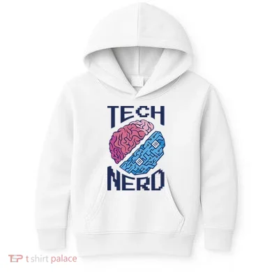 Tech Nerd Brain Kids Hoodie