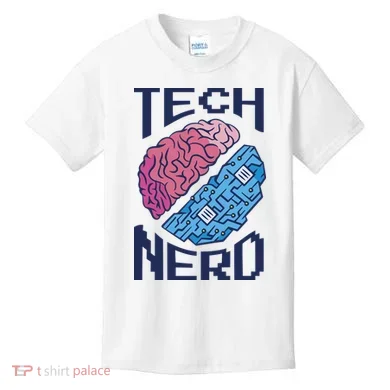 Tech Nerd Brain Kids T-Shirt