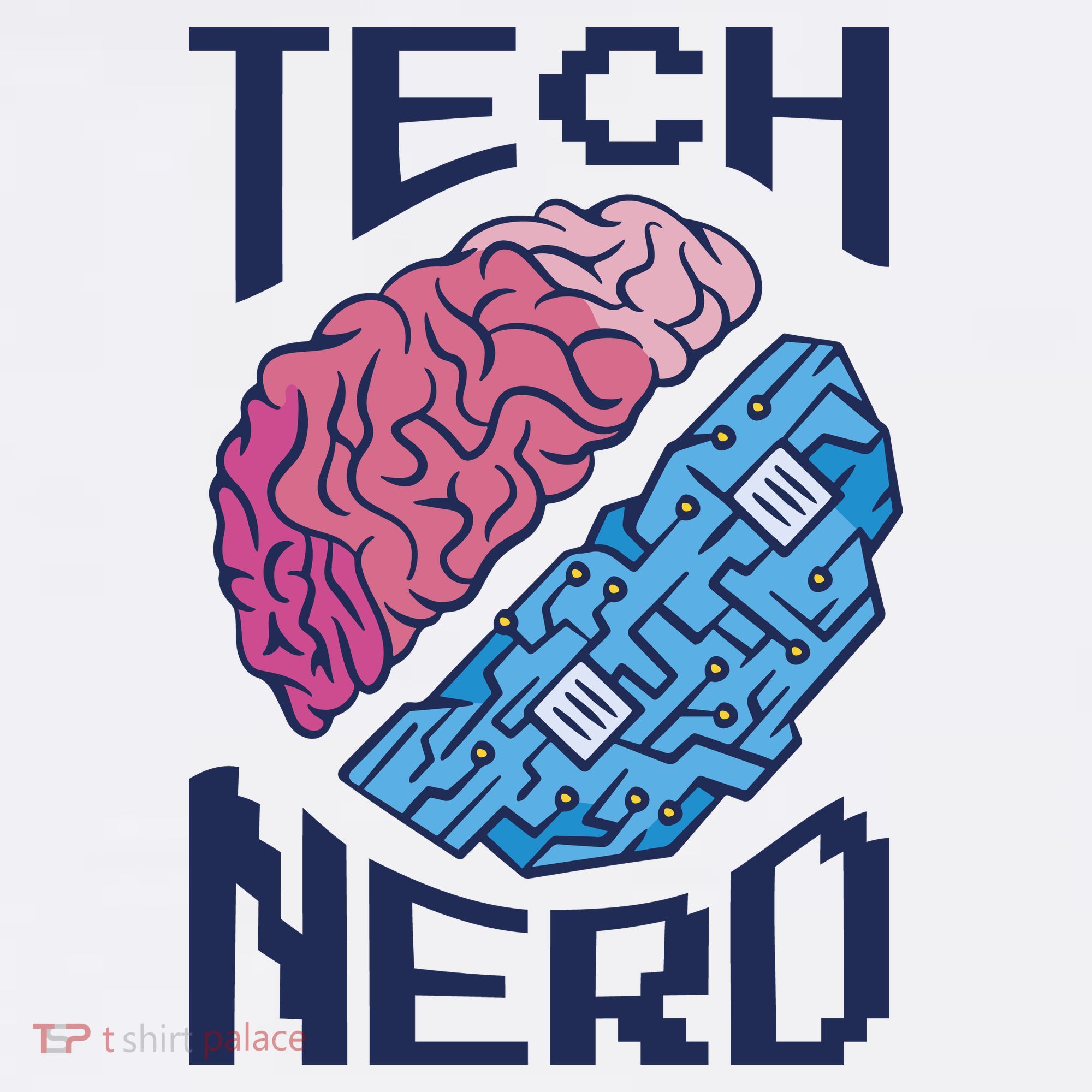 Tech Nerd Brain Kids T-Shirt