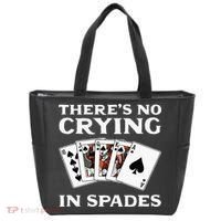 Theres No Crying In Spades Card Game Tote Bag thumb 0