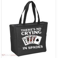 Theres No Crying In Spades Card Game Tote Bag thumb 2