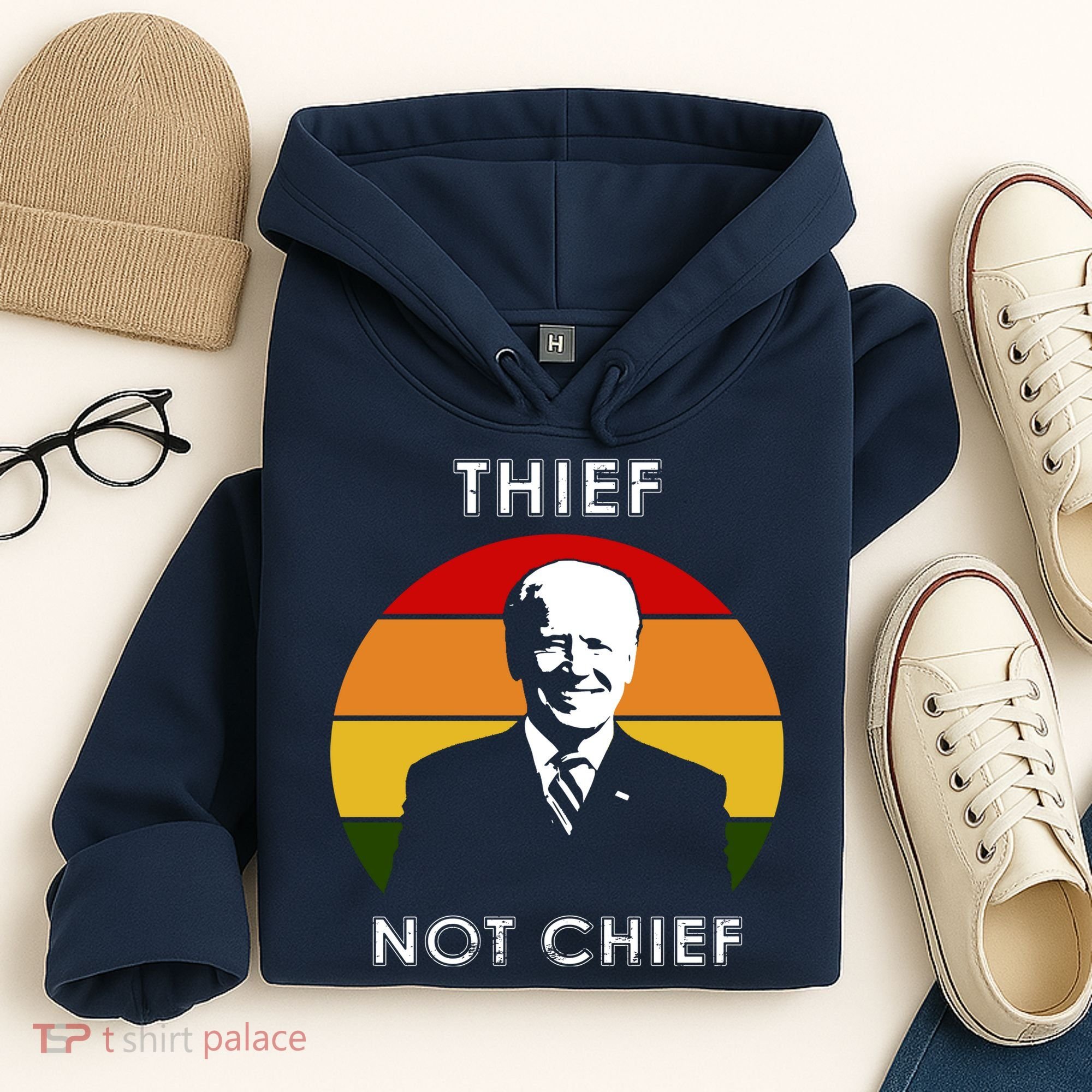 Thief Not Chief Funny Anti Joe Biden Hoodie
