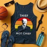 Thief Not Chief Funny Anti Joe Biden Tank Top thumb 4