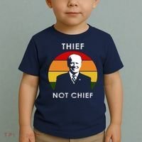 Thief Not Chief Funny Anti Joe Biden Toddler T-Shirt thumb 2