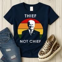 Thief Not Chief Funny Anti Joe Biden Women's T-Shirt thumb 3