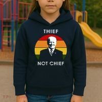 Thief Not Chief Funny Anti Joe Biden Kids Hoodie thumb 3